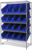 Open Wire Shelving, 6Shelves, 16Bin, Blu; Shelving Unit Type Quantum Storage - 44AC8028 - Newark, An Avnet Company