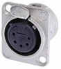 XLR 5 Pin Panel Mt(f) Neutrik Connector - CA-NC5FDL1 - Visual Sound, Inc.