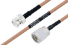 MIL-DTL-17 BNC Male to N Male Cable 100 cm Length Using M17/128-RG400 Coax - PE3M0058-100CM - Pasternack