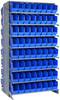 2 Side Sloped Rack, 16Shelves/128Bin/blu; Shelving Unit Type Quantum Storage - 44AC6369 - Newark, An Avnet Company