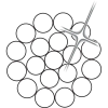 Spiral Strand 1x19 Stainless Rope Ø 1 mm -- 108100101620078 - Image