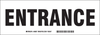 Brady B-555 Aluminum Rectangle White Entrance Sign - 10 in Width x 3.5 in Height - TEXT: ENTRANCE - 46857 - 754473-46857 - R. S. Hughes Company, Inc.