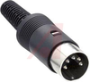 connector,circular din,female plastic shielded plug,4 contact,mates w/xs,ip40 - 70151363 - Allied Electronics, Inc.