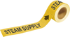 Brady Pipe Markers-To-Go B-736 Yellow Plastic Self-Adhesive Pipe Marker - 1 in Height - 8 in Length - Printed Msg = STEAM SUPPLY - 20470 - 754473-20470 - R. S. Hughes Company, Inc.