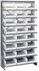 Sloped Rack, 8Shelves, 24Bins, Clear; Shelving Unit Type Quantum Storage - 42AC5703 - Newark, An Avnet Company