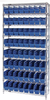 Open Wire Shelving, 9Shelves, 64Bin, Blu; Shelving Unit Type Quantum Storage - 44AC8562 - Newark, An Avnet Company
