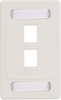 2-Port White Single-Gang Wallplate - WPF464 - Black Box
