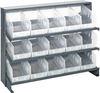 Sloped Bench Rack, 3Shelves, 15Bins, Clr; Shelving Unit Type Quantum Storage - 42AC5661 - Newark, An Avnet Company