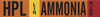 Brady B-681/B-883 Orange Polyester with Overlaminate Pipe Marker - Printed Msg = HPL LIQ Ammonia High with Right Arrow - 145950 - 754473-54738 - R. S. Hughes Company, Inc.