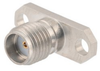 SMA Female (Jack) Connector Field Replaceable 2 Hole Flange (Panel Mount) 0.018 inch Pin, .481 inch Hole Spacing with Metal Contact Ring - FMCN1637 - Fairview Microwave Inc.
