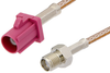 SMA Female to Violet FAKRA Plug Cable 12 Inch Length Using RG316 Coax - PE39346H-12 - Pasternack