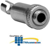 Hubbell 3.5mm Solder Type Nickel Connector Stereo Jack -- 35S10 - Image