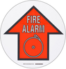 Brady B-534 Polyester Circle White Fire Alarm Sign - TEXT: FIRE ALARM - 104493 - 754473-16271 - R. S. Hughes Company, Inc.
