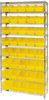 Open Wire Shelving, 9Shelves, 40Bin, Yel; Shelving Unit Type Quantum Storage - 44AC8561 - Newark, An Avnet Company
