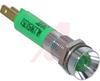 Indicator, Pnl-Mnt;LED;Green;8mm;24VDC;32mcd;Recessed Bezel;Satin Chrome - 70117693 - Allied Electronics, Inc.