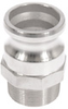 Male Cam X 1-1/2-in NPT(M) Adapter, SS (Stainless Steel) -- GO-34023-05 - Image