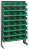 Sloped Rack, 8Shelves, 32Bins, Green; Shelving Unit Type Quantum Storage - 44AC6509 - Newark, An Avnet Company