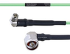 Temperature Conditioned Low Loss RA SMA Male to RA N Male Cable LL160 Coax in 200 cm - FMHR0203-200CM - Fairview Microwave Inc.