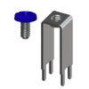 Vertical Screw Terminal w/Blue Screw-Unassembled - 7697-5 - Keystone Electronics Corp.