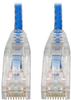 Cat6 Gigabit Snagless Molded Slim UTP Patch Cable (RJ45 M/M), Blue, 6 in. -- N201-S6N-BL