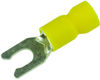 Terminal, Spade/fork, #8, Crimp, Yellow; Product Range Multicomp Pro - 34P2195 - Newark, An Avnet Company