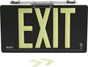 Brady Bradyglo Aluminum Rectangle Black Exit Sign - 15 1/2 in Width x 8 1/2 in Height - Glow in the Dark - TEXT: EXIT - 145513 - 754473-54330 - R. S. Hughes Company, Inc.