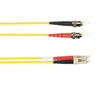 15m (49.2ft) STLC YL OM4 MM Fiber Patch Cable INDR Zip OFNP - FOCMPM4-015M-STLC-YL - Black Box