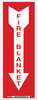 Brady B-302 Polyester Red Fire Equipment Sign - 5 in Width x 14 in Height - Laminated - TEXT: FIRE BLANKET - 90376 -- 754476-90376