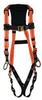 3M Ameba 1451Q Orange Universal Vest-Style Back Padding Body Harness - Polyester Webbing - 078371-63608 -- 078371-63608 - Image