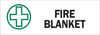 Brady B-302 Polyester White Fire Equipment Sign - 10 in Width x 3.5 in Height - Laminated - TEXT: FIRE BLANKET - 85356 -- 754476-85356