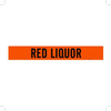 Brady B-946 Black on Orange Vinyl Self-Adhesive Pipe Marker - 2 1/4 in Height - 2 in Character Height - 14 in Length - Printed Msg = RED LIQUOR - 7404-1 - 754473-67855 - R. S. Hughes Company, Inc.