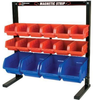 16 Bin Table Top Storage Rack With Magnetic Tool Strip; Shelving Unit Type Performance Tools -- 64T5656