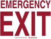 Brady B-555 Aluminum Rectangle White Emergency & Fire Exit Sign - 14 in Width x 10 in Height - TEXT: EMERGENCY EXIT - 95508 - 754473-95508 - R. S. Hughes Company, Inc.