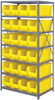 Open Shelving, 7Shelves, 24Bins, Yellow; Shelving Unit Type Quantum Storage - 44AC9281 - Newark, An Avnet Company