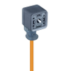 GAN - Molded Female Cordset, Form A, Contacts: 3+PE (PE at 6 o'clock), with GN-YE LEDs for pressure switch, 24 V | 6 A, IP67; PUR Orange, 5x0.50mm² (20AWG) - GAN3ZLU-P2M-259 - Belden Inc.