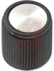 Knob; ABS; Round; Black; 1/8 in.; 0.500in.; Gloss - 70206970 - Allied Electronics, Inc.