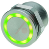 22MM PIEZO PUSHBUTTON SWITCH W/ GREEN RING ILLUMINATION - 70020849 - Allied Electronics, Inc.