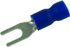 Terminal, Spade/fork, #6, Crimp, Blue; Product Range Multicomp Pro - 34P2376 - Newark, An Avnet Company