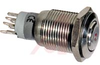 SWITCH, STAINLESS STEEL, PUSH BUTTON, LOW PROFILE, DPCO MOMENTARY, RED DOT - 70099308 - Allied Electronics, Inc.