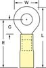 3M Scotchlok Yellow Brazed Ring Terminal MH10-14RK - 1.2 in Length - 0.59 in Wide - 0.145 in Inside Diameter - 1/4 in Stud - 054007-06359 - R. S. Hughes Company, Inc.