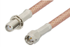 SMA Male to SMA Female Bulkhead Cable 24 Inch Length Using PE-P195 Coax - PE3799-24 - Pasternack