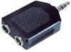 Two 3.5Mm Female To 3.5Mm Male Stereo Y Adapter; Audio Video Connector A Mcm - 51B409 - Newark, An Avnet Company