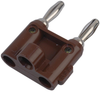 Banana Plug, 15A, Screw, Brown; Gender Pomona - 94F289 - Newark, An Avnet Company