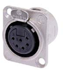 Neutrik NC6FD-L-1 6-Pole Female XLR Panel Mount Receptacle S -- NEUNC6FDL1
