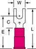 3M Scotchlok Red Locking Brazed Vinyl Brazed Fork & Spade Terminal MV18-6FB/SX - 0.85 in Length - 0.25 in Fork Width - #6 Stud - 051128-58950 - R. S. Hughes Company, Inc.
