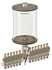 Clear View Multiple Feed Electro Lubricator, 1/2 gal Acrylic Reservoir, 13 Feeds, 1/4” OD Tube Outlets, 120V/60Hz - B4462-064AB1312061W - Oil-Rite Corp.
