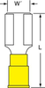 3M Scotchlok Yellow Butted Nylon Butted Quick-Disconnect Terminal MNG10-375DFK - 1.23 in Length - 0.175 in Inside Diameter - 054007-02053 - R. S. Hughes Company, Inc.