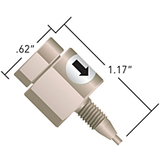 "Inlet Check Valve, 1/4-28F to 10-32M" -- CV-3335