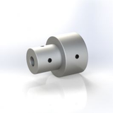 Rigid shaft coupling, 3/8"D to 30mm