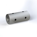 Rigid shaft coupling, 3/8"D to 3/8"D